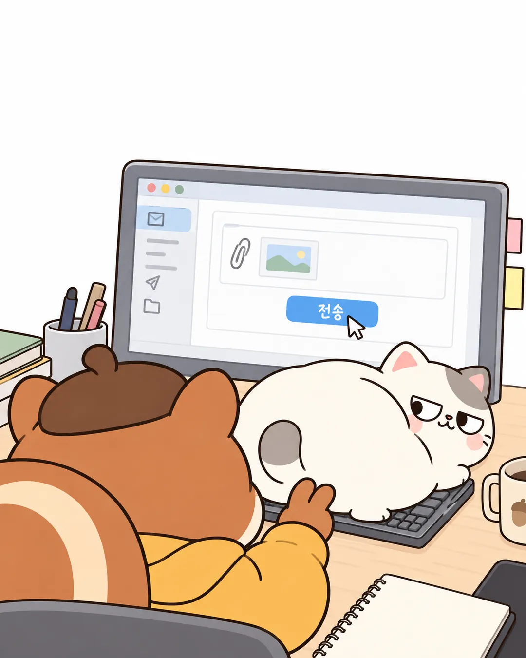 퇴근은 고양이 결재부터 8번 카드
